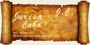 Juriša Cabo vizit kartica